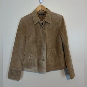 WOMYN Suede Leather Jacket Neutral Classic